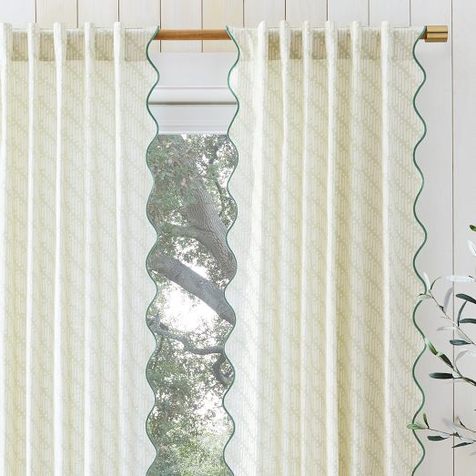 Carved Lines Curtain (Set of 2) | West Elm