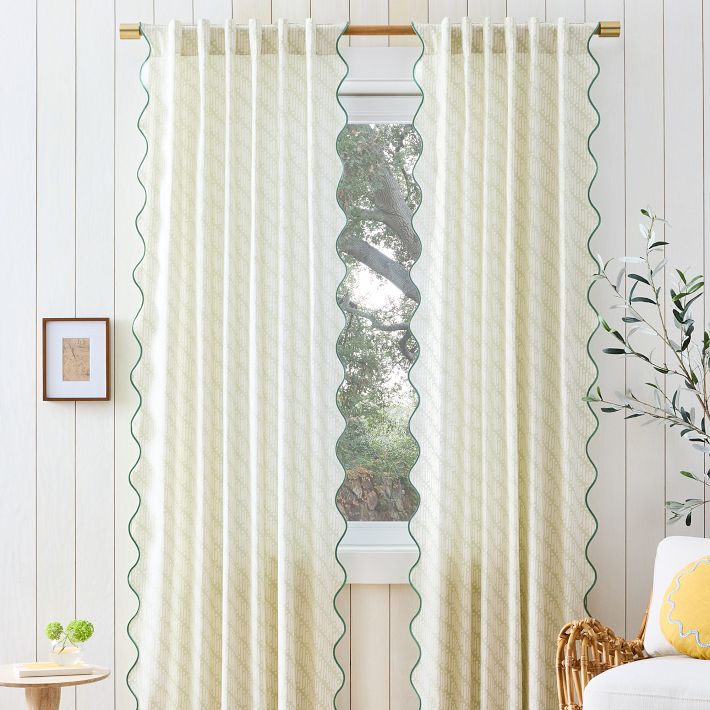 Batik Scallop Edge Curtain (Set of 2) | West Elm