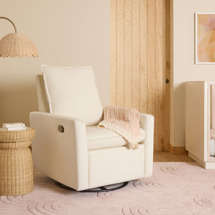 ★kattchin★ PAXTON Living Ivoly Paxton Pillow Manual & Power Swivel Glider Recliner | West Elm