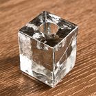 Ermine Cast Glass Taper Holder