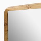 Geo Burled Wood Floor Mirror