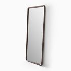Geo Burled Wood Floor Mirror
