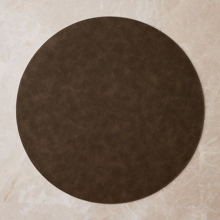 Round Leather Placemats (Set of 8)