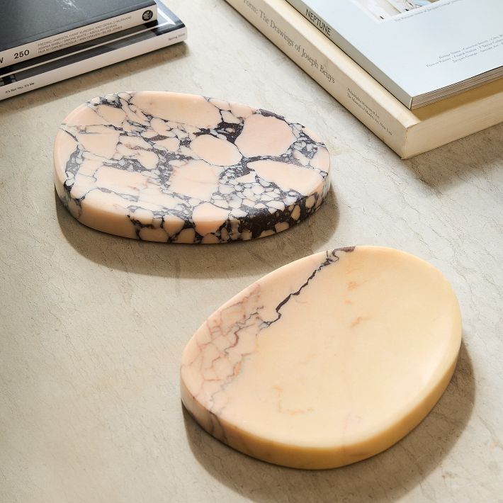 Asymmetrical Marble Trays