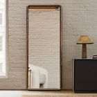 Geo Burled Wood Floor Mirror