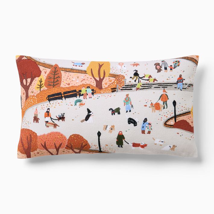 Nicole Cicak Halloween Dog Park Pillow Cover