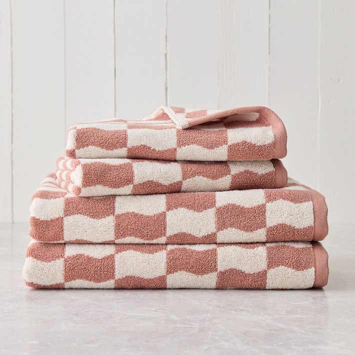 Wavy Blocks Towel Sets