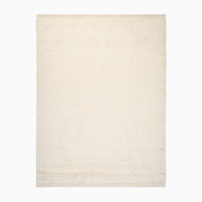 Plush Ribbed Shag Wool Rug | West Elm