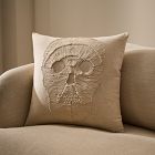 Soutache Skull Pillow Cover