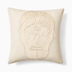 Soutache Skull Pillow Cover