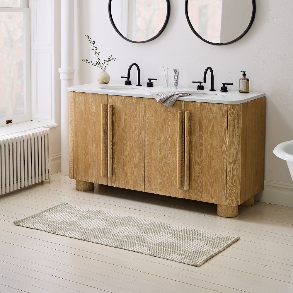 Riad Bath Runner - 24x60, Soft Sage