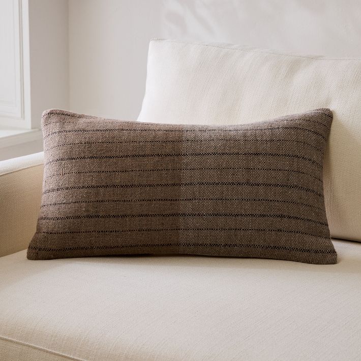 Wool Grid Lumbar Pillow Cover
