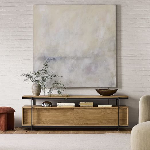 アメリカ westelmテレビボード Modern Solid Wood & Iron Media Console | West Elm
