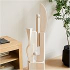 Geometric Wood Floor Sculptures