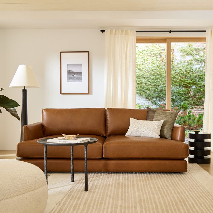 Haven Leather Sofa (60&quot;&ndash;96&quot;)