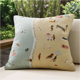 Outdoor Beach Scene Pillow