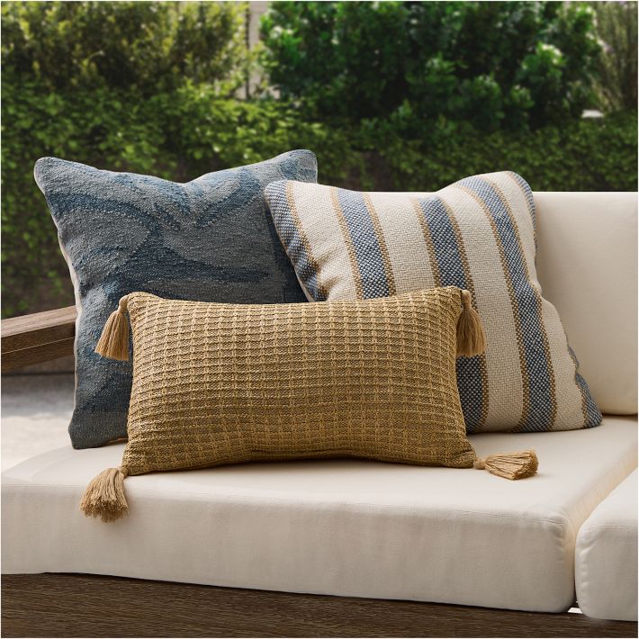 Outdoor Cabana Stripe Pillow Stylish Outdoor Cushion West Elm