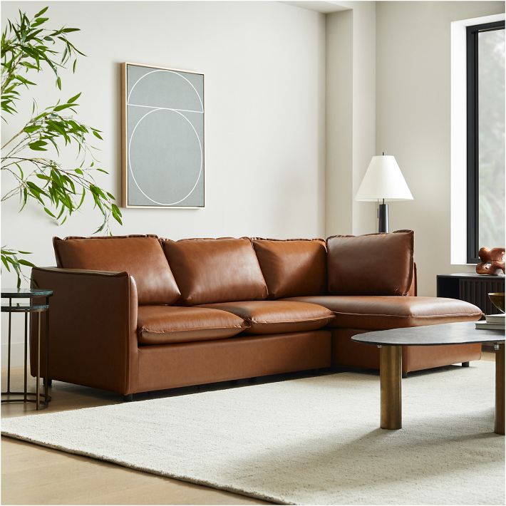 Whitman Leather 2-Piece Chaise Sectional (96&quot;)
