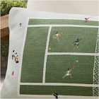 Outdoor Tennis Scene Pillow