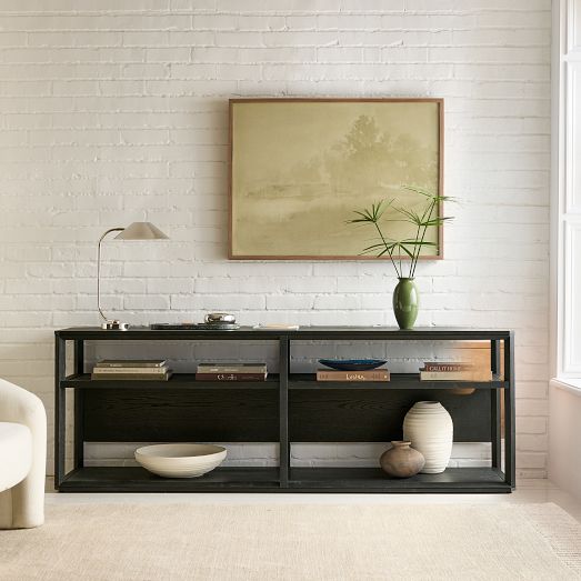 アメリカ　westelmテレビボード Mid-Century Media Tower - Wide (Acorn), Entertainment Center