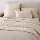 European Flax Linen Cotton Ripple Quilt &amp; Shams
