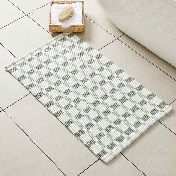 Square Ribbed Bath Mat West Elm
