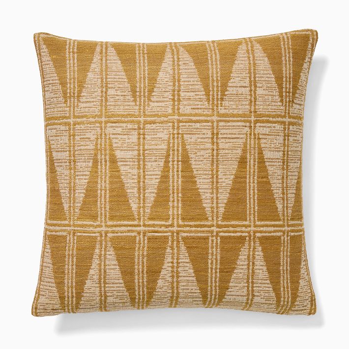 Silk Arrow Pillow Cover in CUMIN
