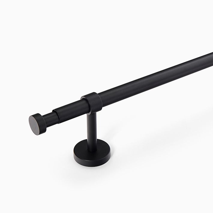 Low Profile Adjustable Curtain Rod 28"-48" in DARK BRONZE