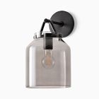 Henry Sconce, Small, Smoke Glass, Dark Bronze, 7.5 in