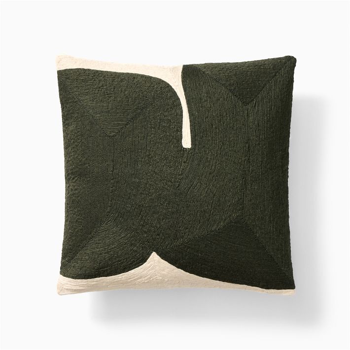 Modern Shape Pillow Cover - Dark Moss