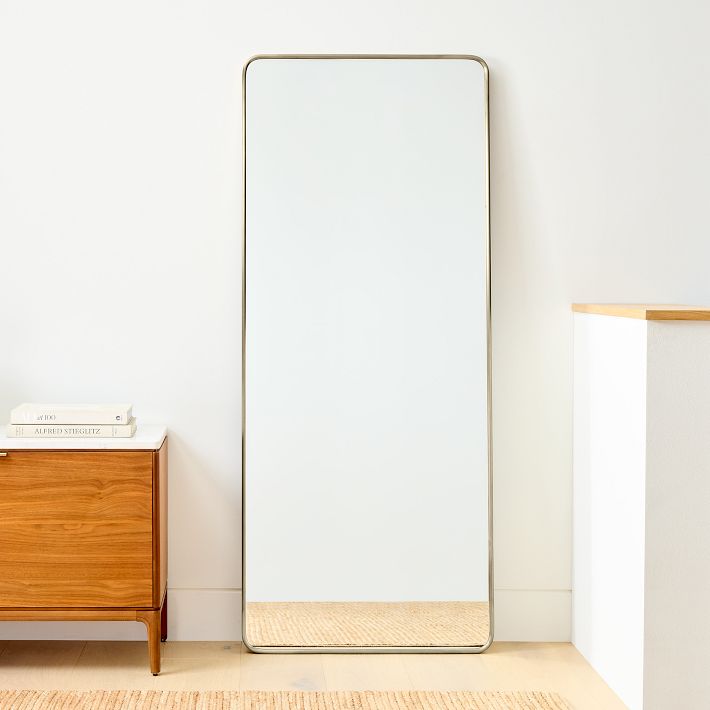 Streamline Rounded Edge Metal Floor Mirror