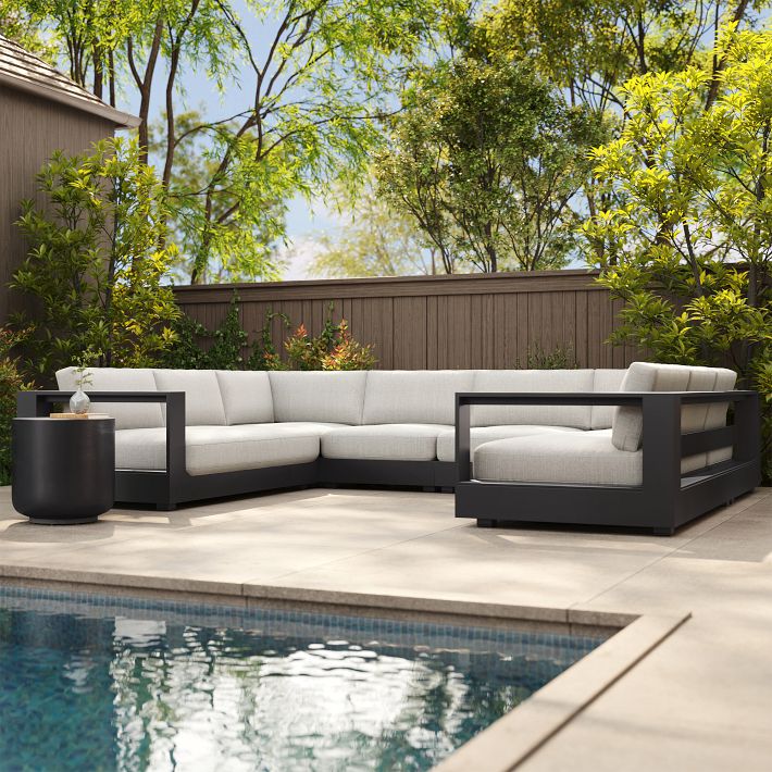 Telluride Aluminum Outdoor 6-Piece U-Shaped Sectional (149&quot;)