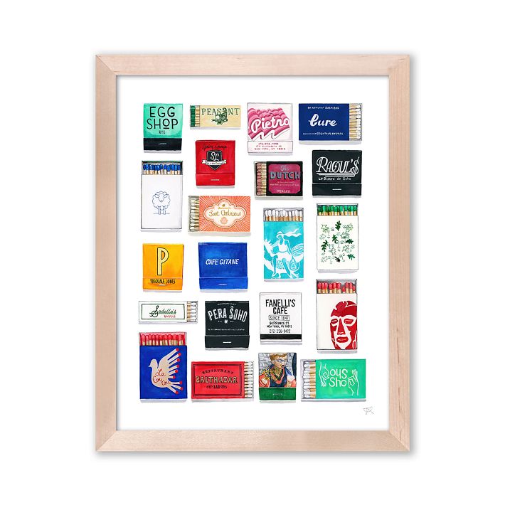Soho &amp; Nolita Framed Matchbook Print by My Father's Daughter