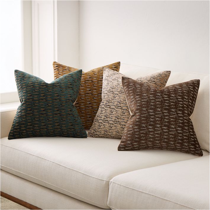 Abstract Linear Chenille Pillow Cover West Elm