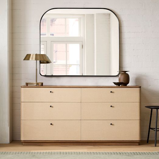 Modern Waterfall 6-Drawer Dresser (62