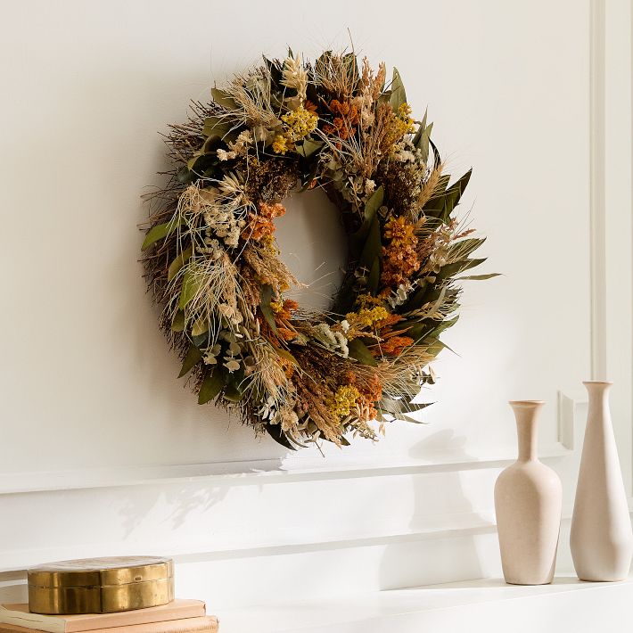 Dried Coral Breeze Wreath
