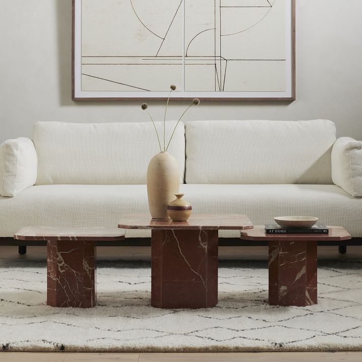 Lynae Marble Nesting Coffee Tables (20&quot;&ndash;24&quot;)