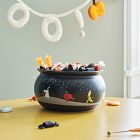 Trick-or-Treaters Ceramic Cauldron Candy Bowl