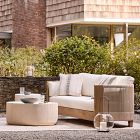 Outdoor Natural Split Stripe Pillow