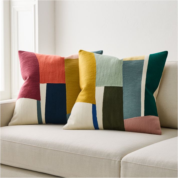 Crewel Geo Pieces Pillow Cover