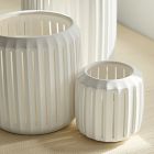Slatted Porcelain Hurricanes