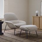 Fillmore Mid-Century Chair &amp; Ottoman Set