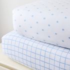 Painterly Grid &amp; Shadow Dot Crib Sheet Bundle