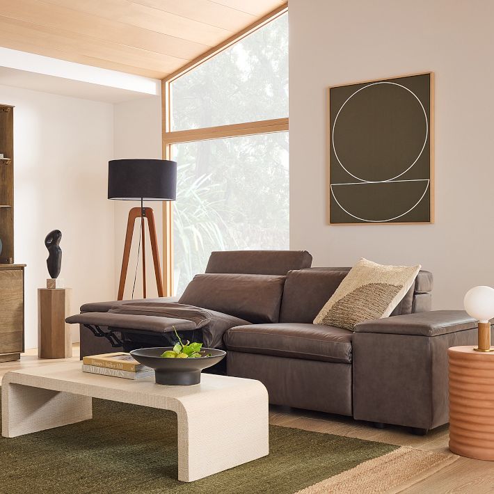 Enzo Leather Reclining Sofa (77