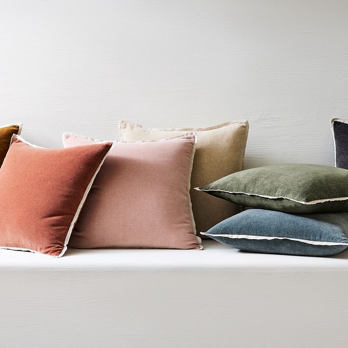 Classic Cotton Velvet Pillow Cover West Elm