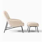 Fillmore Mid-Century Chair &amp; Ottoman Set
