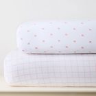 Painterly Grid &amp; Shadow Dot Crib Sheet Bundle