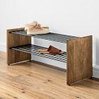 Anton Solid Wood Shoe Rack - Burnt Wax
