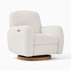 Open Box: Elora Swivel Glider Power Recliner - Chunky Boucle White