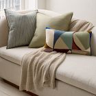 Striped Crewel Pillow Cover &amp; Throw Set
